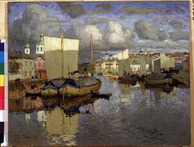 Konsztantyin (Konsztantyin) Gorbatov (1876-1945) festménye "Pszkov" 1919 Állami Orosz Múzeum, Szentpétervár alkotó: Konstantin Ivanovich Gorbatov