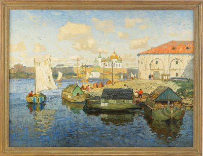 Város a Volga folyón, 1913 alkotó: Konstantin Ivanovich Gorbatov