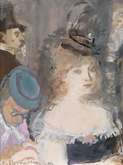 Illusztráció a Boule de Suifhoz, Guy de Maupassant alkotó: Konstantin Ivanovich Rudakov