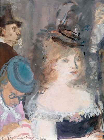 Illusztráció Guy de Maupassant „Boule de Suif”-hoz alkotó: Konstantin Ivanovich Rudakov