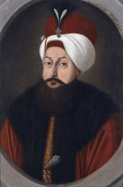 III. Szelim szultán (1761-1808) – Peinture de Konstantin Kapidagli (aktív 1789-1806), c. 1800 - Olaj, karton, 37x26 - Magángyűjtemény alkotó: Konstantin Kapidagli