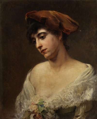 Konstantin Makovsky Egy fiatal hölgy portréja alkotó: Konstantin Makovsky