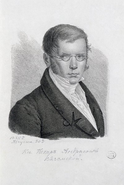 Pjotr Andrejevics Vjazemszkij költő herceg portréja 1792-1878. alkotó: Konstantin Yakovlevich Afanasyev