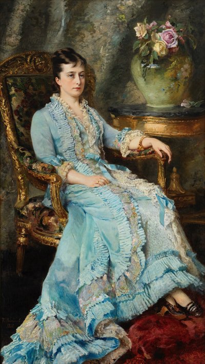 Jekatyerina Mihajlovna Dolgorukova hercegnő portréja 1847-1922, 1880. alkotó: Konstantin Yegorovich Makovsky