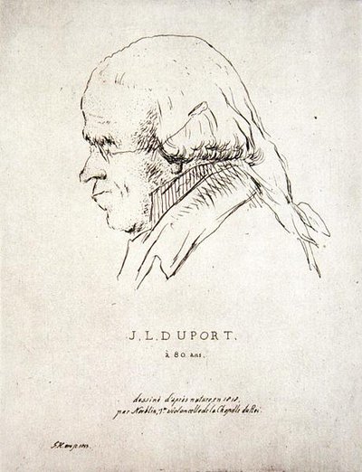 Jean-Louis Duport 80 évesen (1749-1819) (rézkarc) alkotó: Korblin (after)