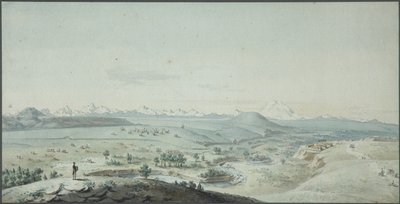 Kilátás a Konstantinogorsk-erődre a Mashuk hegyről, 1805 alkotó: Korneev