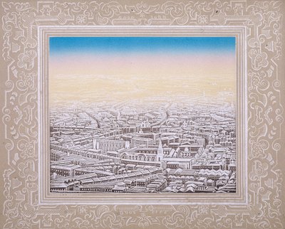 Légi felvétel London dekoratív szegéllyel, c1845 alkotó: Kronheim and Co