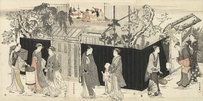 Visszatérve egy költészeti összejövetelről, 1785-89 körül alkotó: Kubo Shunman