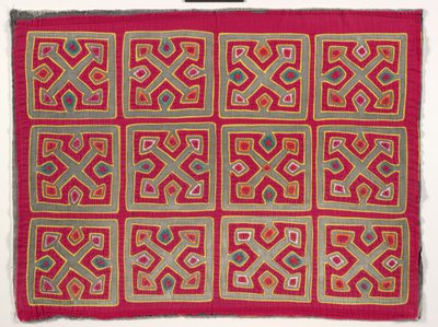 Shirt Panel (mola), 1950 körül (rátétes pamut) alkotó: Kuna Indian Culture