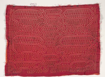 Shirt Panel (mola), 1950 körül (rátétes pamut) alkotó: Kuna Indian Culture