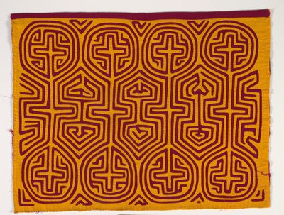 Shirt Panel (mola), 1950 körül (rátétes pamut) alkotó: Kuna Indian Culture