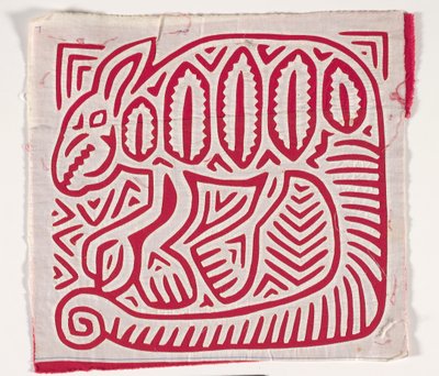 Ing panel (mola) (ratasztott pamut) alkotó: Kuna Indian Culture