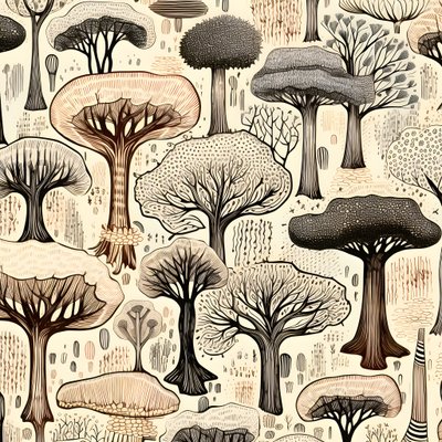 Baumstammabschnitte, Boho-Clipart, Boho-Zeichnungsmuster, Boho-Stamm 4 alkotó: Kurt Heppke