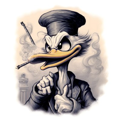 Dagobert Duck, raucht einen großen Marihuana-Joint 3 alkotó: Kurt Heppke