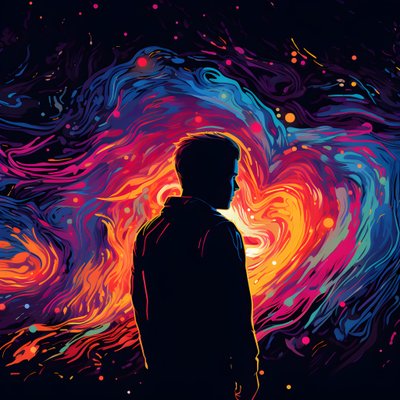 starrt in die Leere, Nebel, Weltraum, kosmisch. 4 alkotó: Kurt Heppke