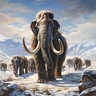 woolie mammoth herd in the tundra 4 alkotó: Kurt Heppke
