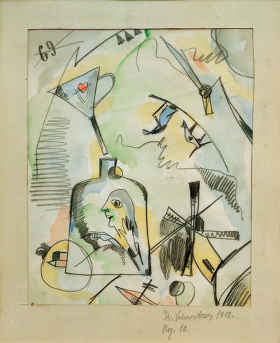 Aq. 10 (én malom, te malom, ő malom) alkotó: Kurt Schwitters