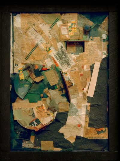 Kép űrnövényekkel / kép 2 kis kutyával alkotó: Kurt Schwitters