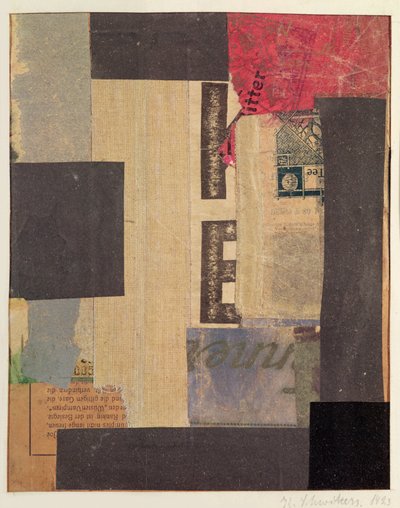 Kollázs, 1923 alkotó: Kurt Schwitters