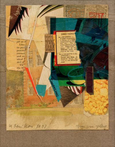 Zöld a sárga felett alkotó: Kurt Schwitters