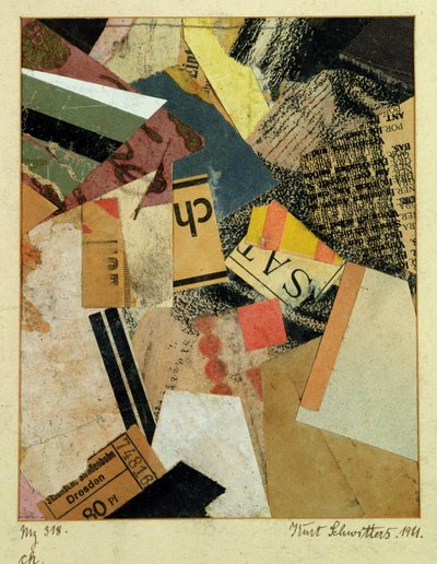 MZ 318 CH., 1921 alkotó: Kurt Schwitters