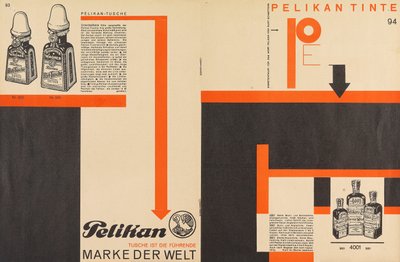 Merz 11 Pelican Ink reklám, 1924. alkotó: Kurt Schwitters