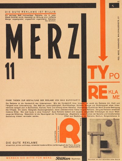 Merz 11. Typoreklame, 1924. alkotó: Kurt Schwitters
