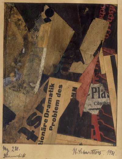 Merz 221, 1921. alkotó: Kurt Schwitters