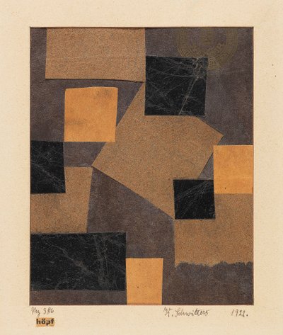 Mz 386 Hoepf Merz terv, 1922. alkotó: Kurt Schwitters