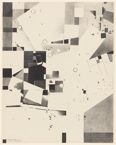 Cím nélkül, 6. 1. a portfólióból Merz 3. Kurt Schwitters 6 litográfia. Merz mappa. A Merz kiadó első portfóliója (Merz 3. Kurt Schwitters 6 lithos. Merz Portfolio. First Portfolio of the Merz Publisher) alkotó: Kurt Schwitters