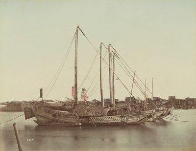 Japán Junks, 1880 körül alkotó: Kusakabe Kimbei