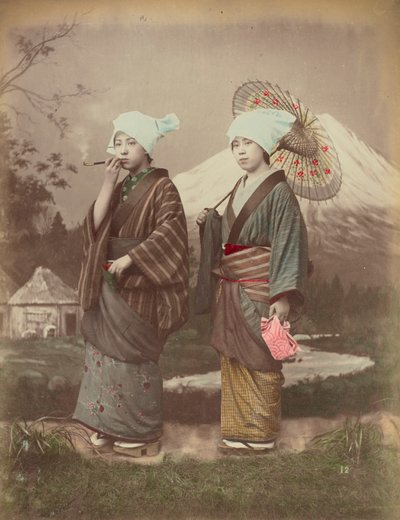 Japán utazók, 1880 körül alkotó: Kusakabe Kimbei