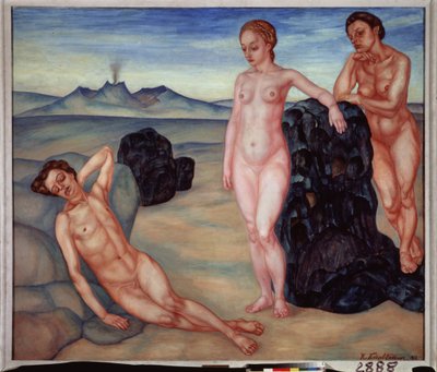 Álom. Kuzma Szergejevics Petrov Vodkin (Petrov-Vodkin) festménye (Kouzma Petrov Vodkin) (Petrov-Vodkin) (1878-1939), olaj, vászon alkotó: Kuzma Sergeevich Petrov Vodkin