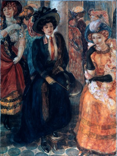 Egy kávézóban. Kuzma Szergejevics Petrov Vodkin (Petrov-Vodkin) festménye (Kouzma Petrov Vodkin) (Petrov-Vodkin) (1878-1939), olaj, vászon alkotó: Kuzma Sergeevich Petrov Vodkin
