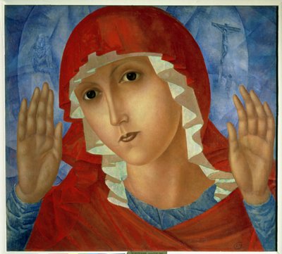 Isten Anyja: A kegyetlen szívek gyengédsége, 1914-15 alkotó: Kuzma Sergeevich Petrov Vodkin