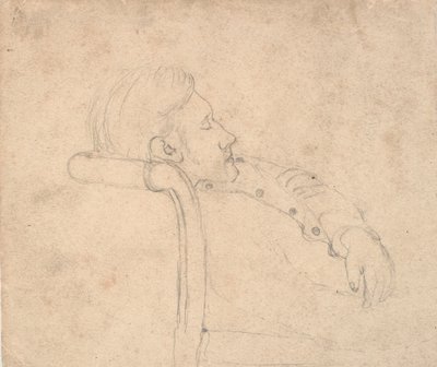 Alvó férfi a kanapén. Fél alak alkotó: Laurits Andersen Ring
