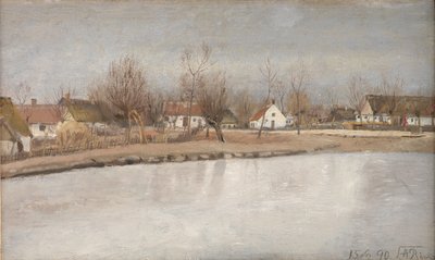 A falusi tó Ringnél, Zélandon alkotó: Laurits Andersen Ring