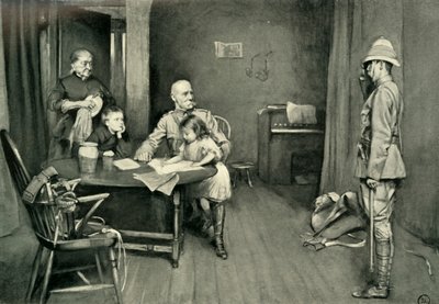 Lord Roberts az Orange Grove Innben: Egy jellegzetes esemény, 1901. alkotó: L. Daviel