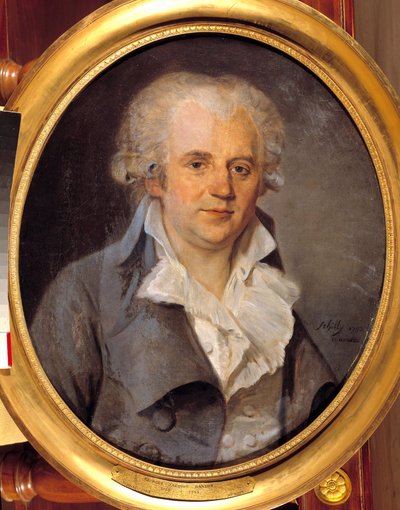 Georges Jacques Danton hagyományos ügyvéd (1759-1794) portréja augusztus 12. alkotó: L. L. Schilly