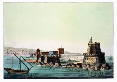 A kikötő és a vakond Algírban, Jules Ferrario „Le Costume Ancien et Moderne” című művének 69. táblája, Gaetano Zanson (1771-1816) metszet, az 1820-as és 30-as évek körül megjelent alkotó: L. Rossi