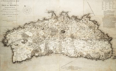 Menorca térképe alkotó: L. S. de la Rochette