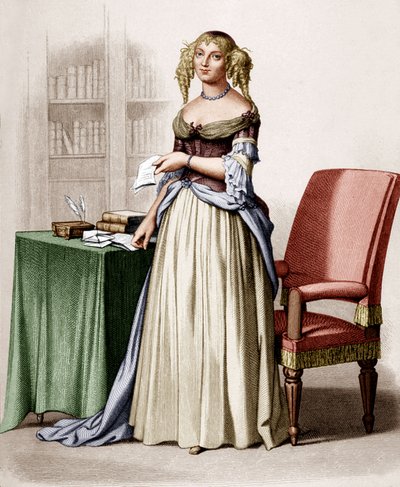 Marquise de Sevigne portréja (metszet) alkotó: Lacour Lastudier