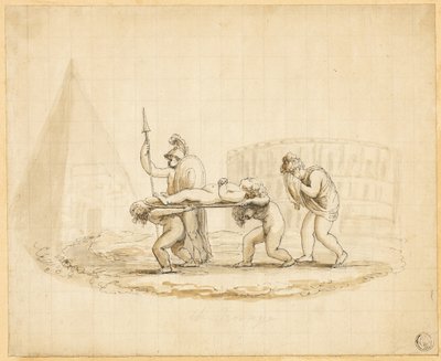 Putti Enacting római temetési menet alkotó: Lady Diana Beauclerk