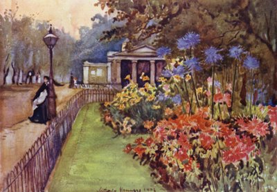 Őszi ágyak, Hyde Park (színes litho) alkotó: Lady Victoria Marjorie Harriet Manners
