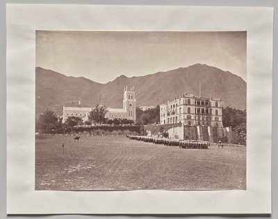 Untitled (Hongkong, St. John’s Cathedral, from the Parade Ground, H.M. Regiment on Parade) alkotó: Lai Fong (Afong Studio)
