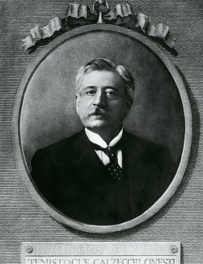 Temistocle Calzecchi Onesti (1853-1922) olasz fizikus és feltaláló portréja, rézkarc a fénykép után alkotó: Amadeo (after) Modigliani