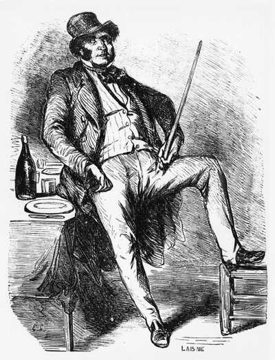 Vautrin, illusztráció Honore de Balzac (1799-1850) „Le Pere Goriot” című művéből alkotó: Laisne