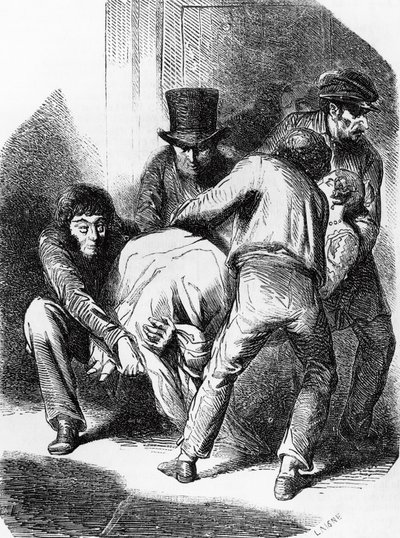 Illusztráció Langeais hercegnőhöz, Honore de Balzac (1799-1850) regénye a Human Comedy című többkötetes gyűjteményből, Laisne metszet alkotó: Laisne Laisne