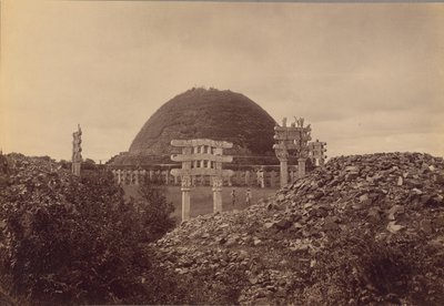 Sanchi Tope általános látképe, Bhopal körzet alkotó: Lala Deen Dayal