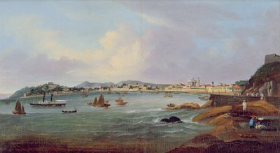 Makaói kikötő, Kína, 1855 körül (olaj, vászon) alkotó: Lam Qua (attr. to)